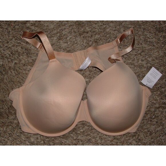 NEW Beige Sz 46DD Adjustable Straps Lightly Lined Comfort Wire Demi Bra AUDEN - Picture 3 of 6